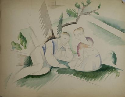 null Théophile, Eugène VERDEAU (1884-1953).

Ensemble de 4 pièces dont :

Amoureux...
