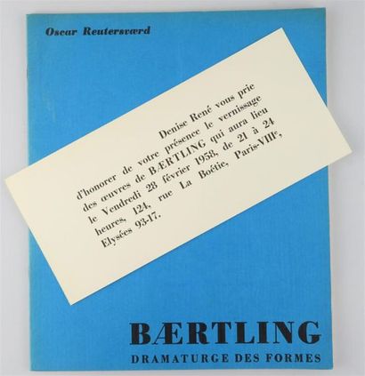 null BAERTLING. Dramaturge des formes. Galerie Denise René, Paris, 1958. On y joint...