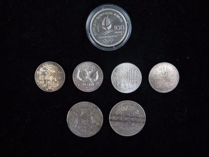 null Une pièce de cinq franc argent Napoléon III 1865, une pièce cinq francs argent...