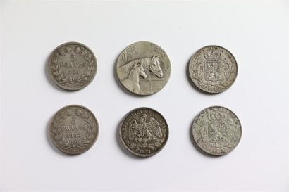 null Ensemble de monnaies et médaille en argent (925°/00) comprenant :

d'après H....