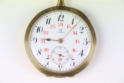 null OMEGA

Montre de gousset à chronographe en or jaune (18K, 750°/00), le revers...