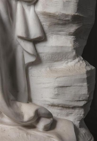 null Émile François CHATROUSSE (1829-1896).

La lecture.

Groupe en marbre blanc,...