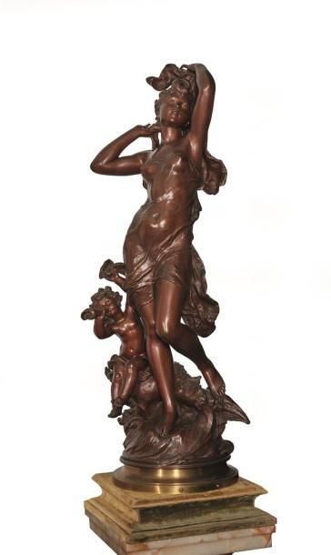 null Hippolyte MOREAU (1832-1927).

Amphitrite.

Important groupe en bronze à patine...