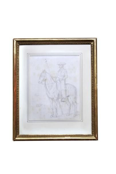null Jean-Léon Gérôme (1824-1904).

Etude de picador pour l'entrée du taureau.

Dessin...