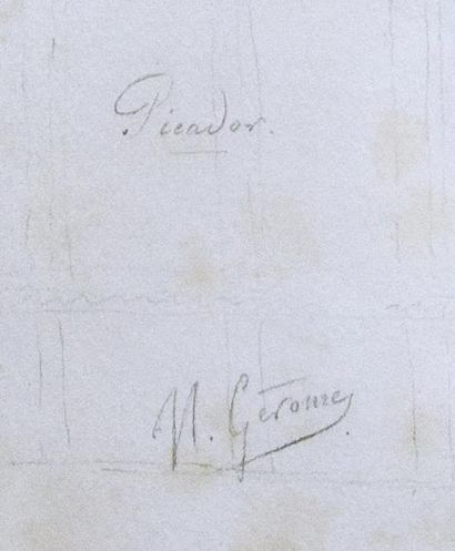 null Jean-Léon Gérôme (1824-1904).

Etude de picador pour l'entrée du taureau.

Dessin...