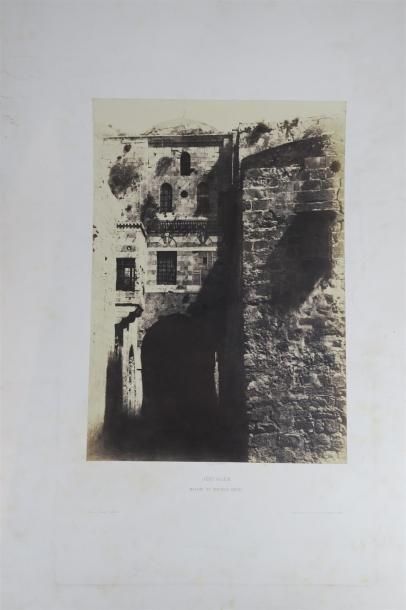 null Auguste SALZMANN (1824-1872).

Jérusalem, la maison du mauvais riche, 1854.

Photographie,...