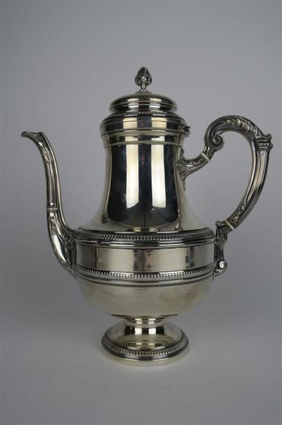 null Service à café en argent (925°/00) de style Louis XVI, composé d'une cafetière,...