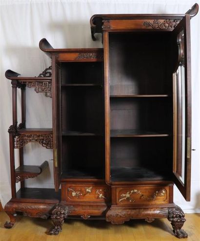 null Gabriel VIARDOT (1830-1904) (Attribué à).

Important meuble cabinet en orme...