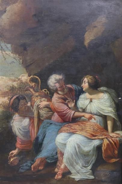 null Ecole française du XVIIème siècle, suiveur de Simon Vouet.

Loth et ses filles.

Huile...