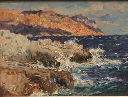 null Jean-Baptiste OLIVE (1848-1936)

La côte, près de Marseille.

Huile sur panneau.

Signée...