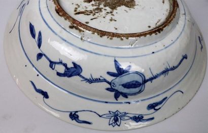 null Grand plat en porcelaine bleu blanc

Chine, dynastie Ming, XVIème siècle

A...