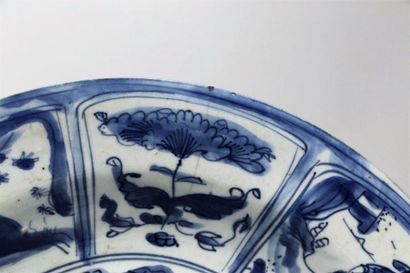 null Plat en porcelaine bleu blanc Kraak

Chine, dynastie Ming, époque Wanli (1573-1620)

Le...