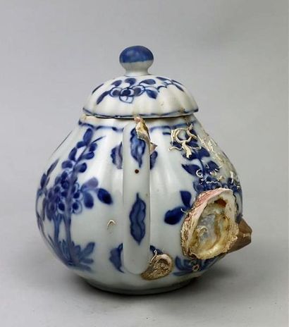 null Théière couverte en porcelaine bleu blanc

Chine, dynastie Qing, époque Kangxi...