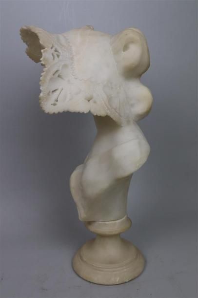 null Ecole française du XIXème siècle.

Buste de jeune femme au voile de dentelle.

Sculpture...