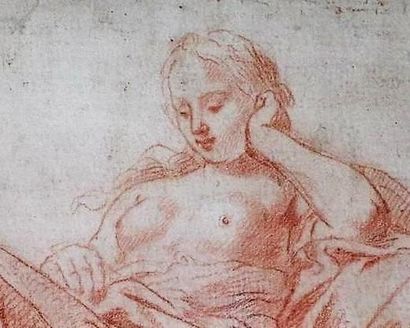 null Ecole française du XVIIIème siècle.

Femme allongée, les seins nus.

Dessin...
