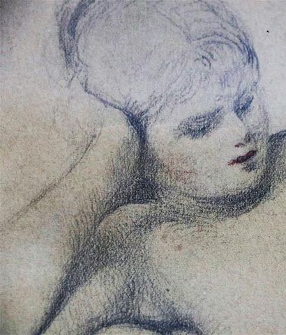 null Nicolas Jon GRIGORESCU (1838-1907) (attribué à).

Femme nue allongée.

Dessin...