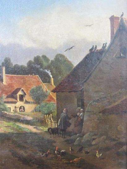 null Jean-François DEMAY (1798-1850).

Le retour du troupeau au hameau.

Huile sur...