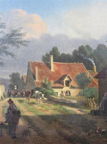null Jean-François DEMAY (1798-1850).

Le retour du troupeau au hameau.

Huile sur...
