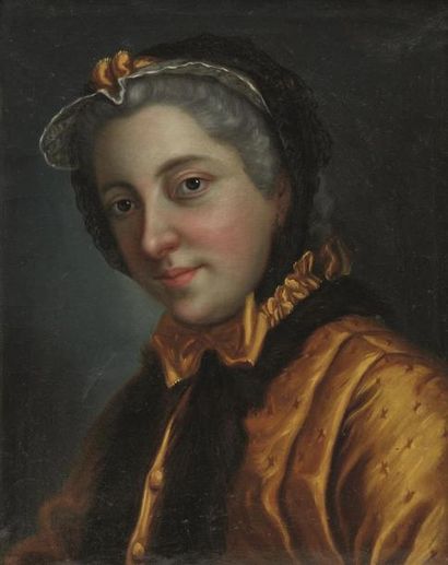 null Ecole française vers 1800 suiveur de Boucher

Femme au bonnet de dentelle noire

Toile...
