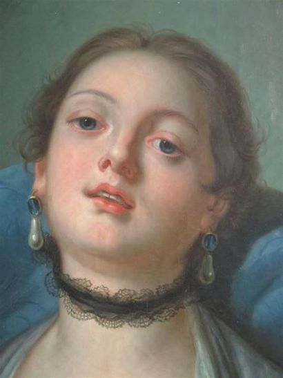 null Ecole française du XIXème siècle, d'après Rotari.

Deux portraits de femme.

Paire...