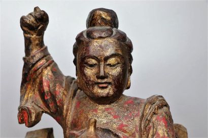 null Statue de dignitaire en bois polychrome et or

Chine, dynastie Qing, XVIIème-XVIIIème...