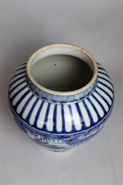 null JAPON, XVIIème siècle.

Vase en porcelaine bleu blanc Arita.

A décor d'une...