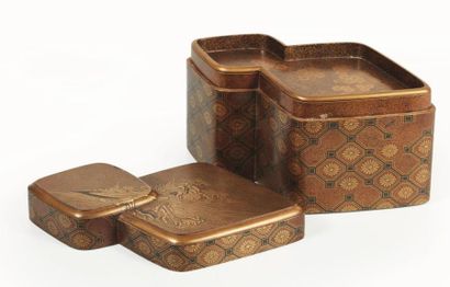 null JAPON, Période Edo, XVIIème-XVIIIème siècle.

Boîte double couverte en laque...