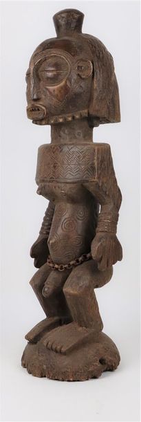 null BUYU (Gabon - République du Congo). _x000D_

Statuette hermaphrodite d'ancêtre....