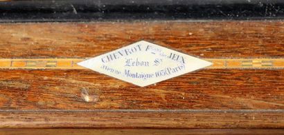 null CHEVROT & LE BON F 101, avenue Montaigne Paris.

Rare table de billard chinois.

Placage...