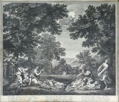null Benoit AUDRAN (1661-1721), d'après l'Albane.

La légende de Vénus.

Paire de...