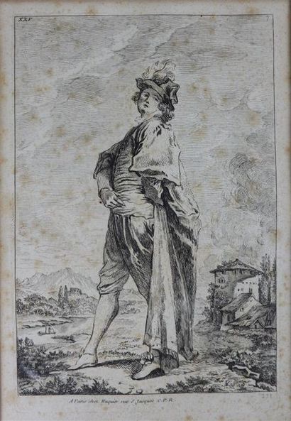 null Antoine WATTEAU (1684-1721), d'après.

Gravé par Jacques Gabriel HUQUIER (1695-1772).

Homme...