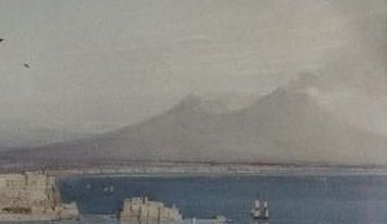 null William CALLOW (1812-1908).

La baie de Naples.		

Aquarelle signée et datée...