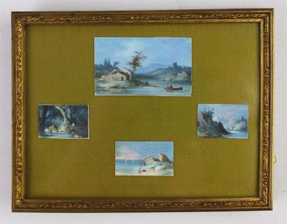 null L. BAQUET, XIXème siècle, élève de Eugène-Charles BAZIN (1799-1866).

Paysages.

Ensemble...