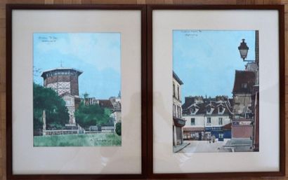 null Antoine BURGER (1942-2016).

Vues de Montmartre.

Deux gouaches sur papier.

H_33,5...