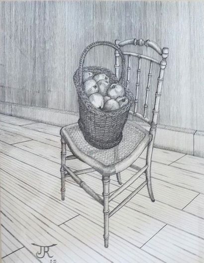 null Jean-Jacques RATERRON (né en 1923).

La chaise du bambou, dessin signé et daté...