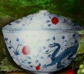 null Eve CHARLOUTY (1946-).

Nature-morte aux porcelaines de Chine.

Huile sur toile...