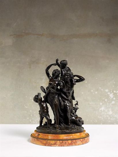 null Claude Michel dit CLODION (1738-1814) d'après. 

Le triomphe de Bacchus, bronze...