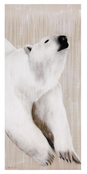 Thierry BISCH (1953). 
Polar bear.
Techniques...