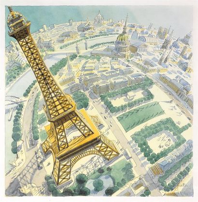 Jean PATTOU (1940). 

Paris, la Tour Eiffel...