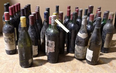 40 bouteilles VINS DIVERS France et ETRANGERS...