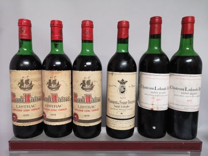 6 bouteilles BORDEAUX DIVERS du MILLESIME...