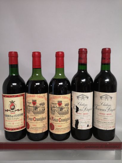 
5 bouteilles BORDEAUX DIVERS ANNEES 80 A...