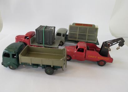 DTF: Four trucks: DINKY SERVICE crane, ref....
