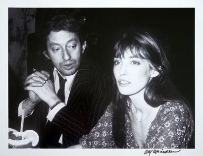 null Serge Gainsbourg et Jane Birkin tirage sur papier argentique, format 37.5 x...