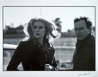 null Catherine Deneuve et Jean Louis Trintignant 1974tirage sur papier Baryta, format...