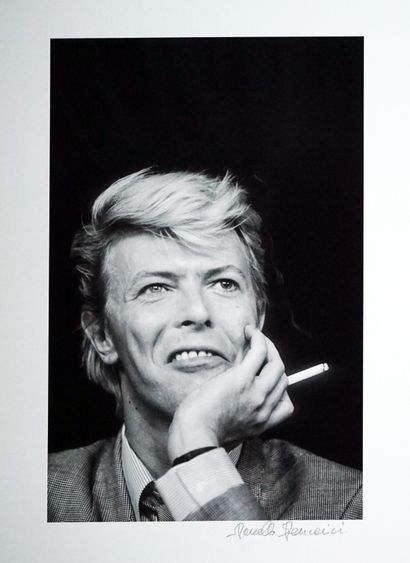 null David Bowie Cannes 1986Tirage sur papier photo Archival format 42 x 28 cm signé...