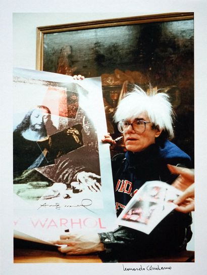 null Andy Warhol 1987tirage sur papier Brigt White, format 30 x 40 cm, signé a l’encre...