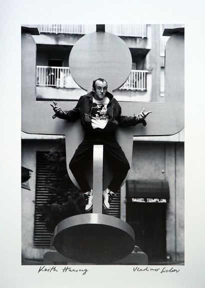 null Keith Haringtirage sur papier photo format 40 x 26,8 cm, titré et signé a l’encre...