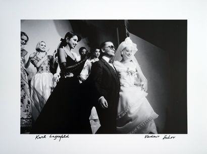Karl Lagerfeld et Inés de La FressangeTirage...