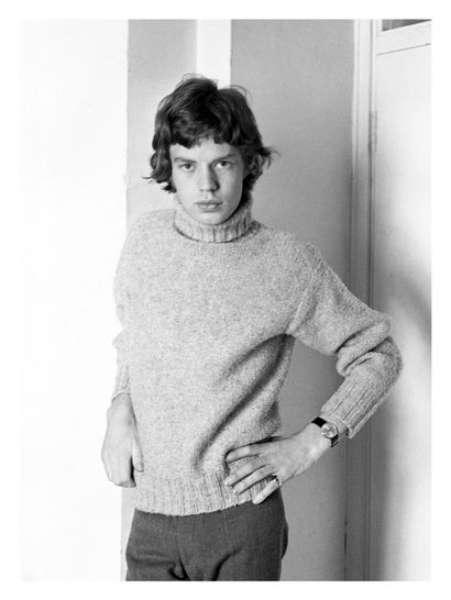 null Mick Jagger Londrestirage sur papier argentique, format 43.4 x 32 cm , signé...